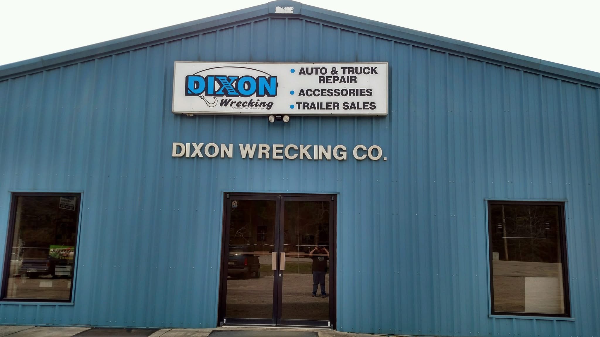 Dixon Wrecking Company storefront on Hwy 24, Waynesboro GA